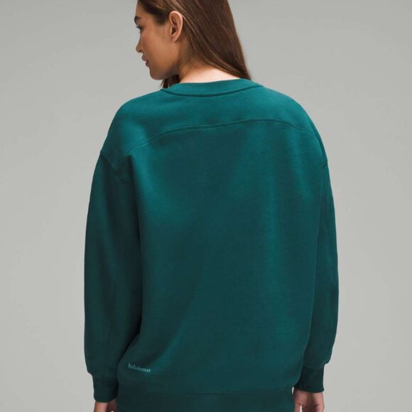 Lululemon Perfectly Oversized Sweatshirt Crewneck Spell out Logo - Picture 2 of 9